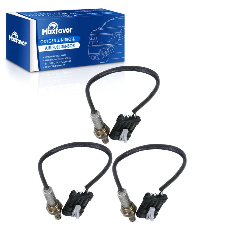 Maxfavor 3PCS Oxygen O2 Sensor 234-4012 x3 Replacement for 2001 2000 1999 1998 1997 1996 Chevy Blazer S10 GMC Jimmy Sonama Oldsmobile Bravada V6 4.3L 02 Sensor - Image 1